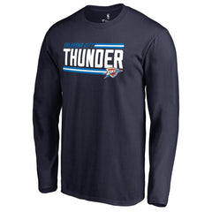 Oklahoma City Thunder Onside Stripe Long Sleeve T-Shirt Navy - NBA