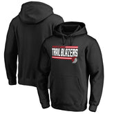 Portland Trail Blazers Onside Stripe Pullover Hoodie Black - NBA