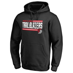 Portland Trail Blazers Onside Stripe Pullover Hoodie Black - NBA