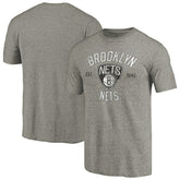 Brooklyn Nets Team Heritage Tri-Blend T-Shirt Gray - NBA