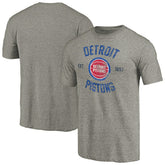 Detroit Pistons Team Heritage Tri-Blend T-Shirt Gray - NBA