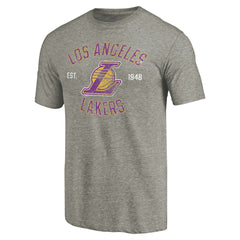 Los Angeles Lakers Team Heritage Tri-Blend T-Shirt Gray - NBA