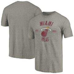 Miami Heat Team Heritage Tri-Blend T-Shirt Gray - NBA