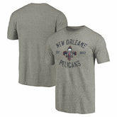 New Orleans Pelicans Team Heritage Tri-Blend T-Shirt Gray - NBA
