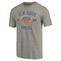 New York Knicks Team Heritage Tri-Blend T-Shirt Gray - NBA