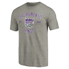 Sacramento Kings Team Heritage Tri-Blend T-Shirt Gray - NBA