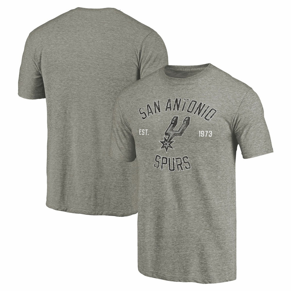 San Antonio Spurs Team Heritage Tri-Blend T-Shirt Gray - NBA