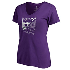 Sacramento Kings Women's X-Ray Slim Fit V-Neck T-Shirt Purple - NBA