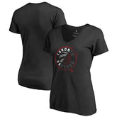 Toronto Raptors Women's X-Ray Slim Fit V-Neck T-Shirt Black - NBA