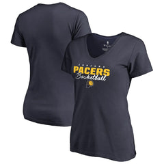 Indiana Pacers Women's Script Assist V-Neck T-Shirt Navy - NBA