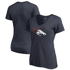 Denver Broncos Women's X-Ray V-Neck T-Shirt Navy | NFL