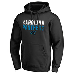 Carolina Panthers Iconic Collection Fade Out Pullover Hoodie Black | NFL