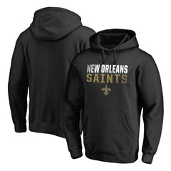 New Orleans Saints Iconic Collection Fade Out Pullover Hoodie Black | NFL