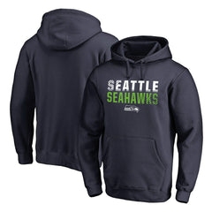 Seattle Seahawks Iconic Collection Fade Out Pullover Hoodie College Navy | NFL
