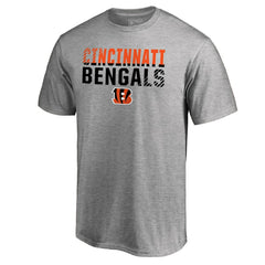Cincinnati Bengals Iconic Collection Fade Out T-Shirt Ash | NFL