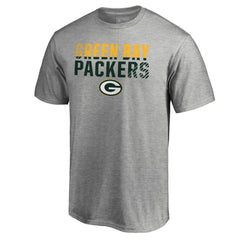 Green Bay Packers Iconic Collection Fade Out T-Shirt II Heathered Gray | NFL