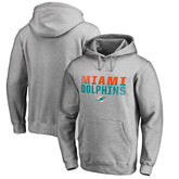 Miami Dolphins Iconic Collection Fade Out Pullover Hoodie Ash | NFL
