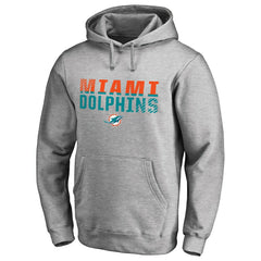 Miami Dolphins Iconic Collection Fade Out Pullover Hoodie Ash | NFL