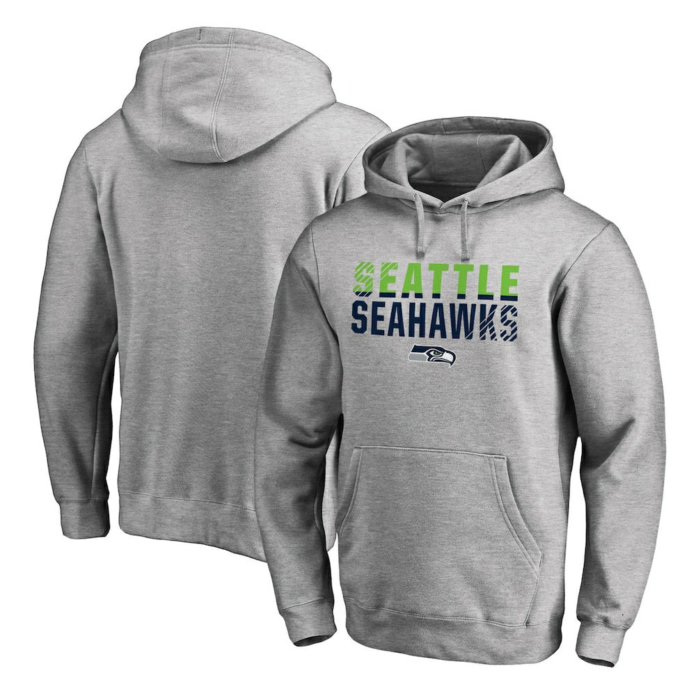Seattle Seahawks Iconic Collection Fade Out Pullover Hoodie Ash | NFL