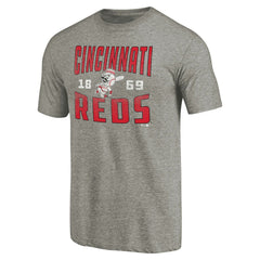 Cincinnati Reds Cooperstown Collection Antique Stack Tri-Blend T-Shirt - MLB