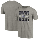 Colorado Rockies Cooperstown Collection Antique Stack Tri-Blend T-Shirt - MLB
