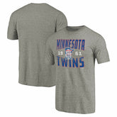 Minnesota Twins Cooperstown Collection Antique Stack Tri-Blend T-Shirt - MLB