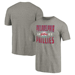 Philadelphia Phillies Cooperstown Collection Antique Stack Tri-Blend T-Shirt - MLB