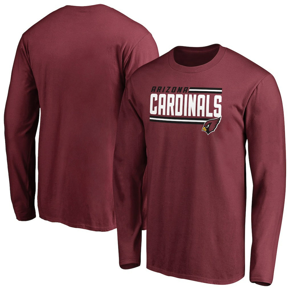 Arizona Cardinals Iconic Collection On Side Stripe Long Sleeve T-Shirt Cardinal | NFL