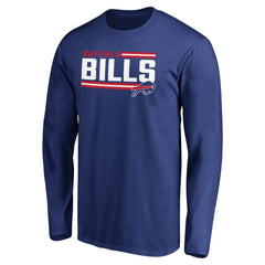 Buffalo Bills Iconic Collection On Side Stripe Long Sleeve T-Shirt Royal | NFL