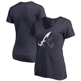 Atlanta Braves Women's X-Ray V-Neck T-Shirt - MLB