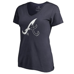 Atlanta Braves Women's X-Ray V-Neck T-Shirt - MLB
