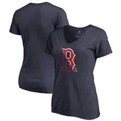 Boston Red Sox Women's X-Ray V-Neck T-Shirt - MLB