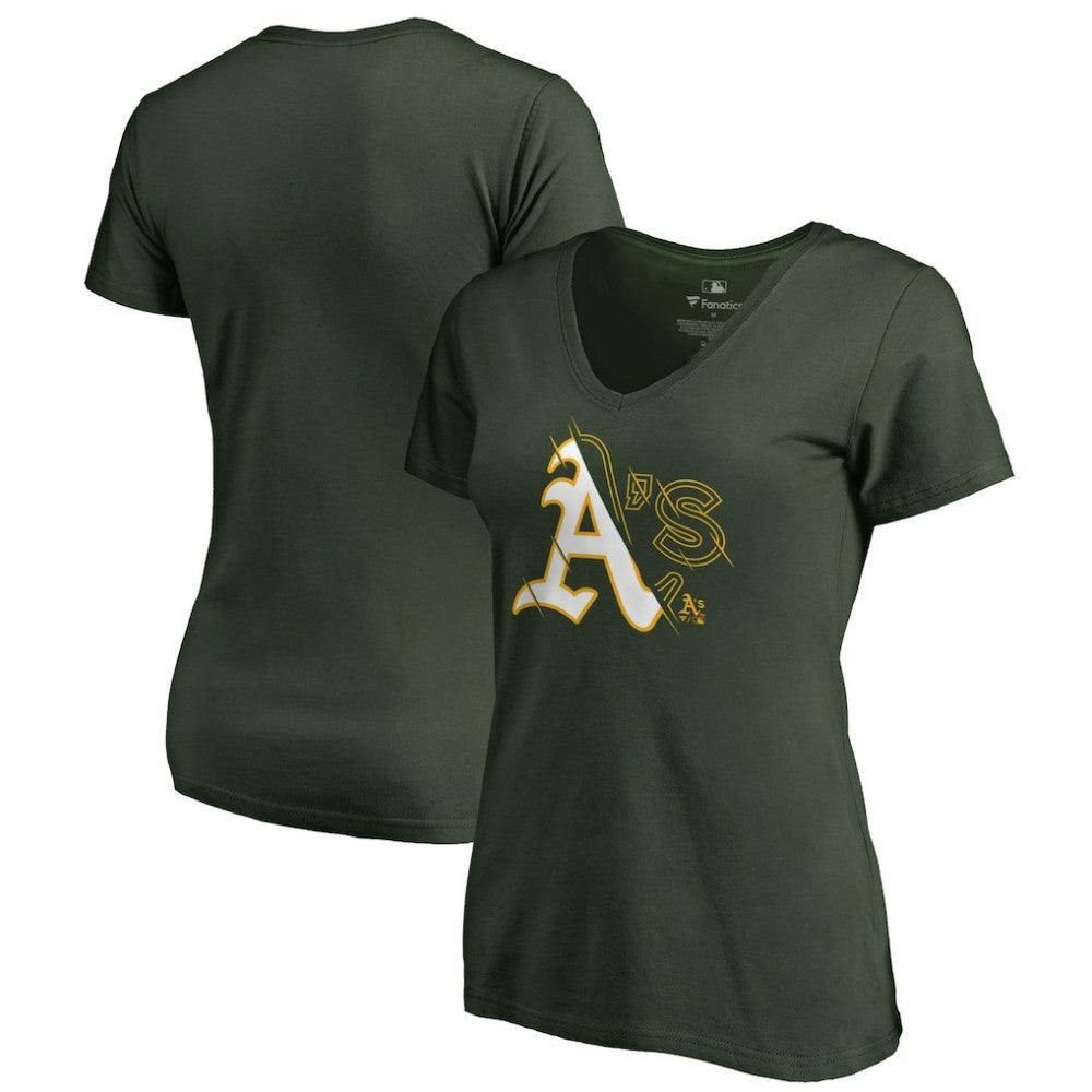 Athletics Women's X-Ray V-Neck T-Shirt - MLB