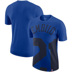 Joel Embiid Philadelphia 76ers Oversized Name & Number T-Shirt Royal - NBA