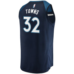 Karl-Anthony Towns Minnesota Timberwolves Fast Break Replica Player Jersey Navy Icon Edition - NBA