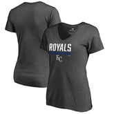 Kansas City Royals Women's Win Stripe V-Neck T-Shirt - MLB
