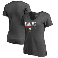 Philadelphia Phillies Women's Win Stripe V-Neck T-Shirt - MLB