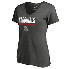 St. Louis Cardinals Women's Win Stripe V-Neck T-Shirt - MLB