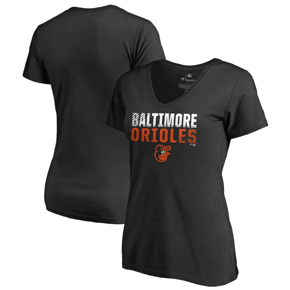 Baltimore Orioles Women's Fade Out V-Neck T-Shirt - MLB