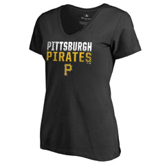 Pittsburgh Pirates Women's Fade Out V-Neck T-Shirt - MLB