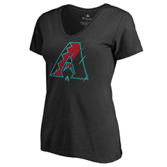 Arizona Diamondbacks Women's X-Ray V-Neck T-Shirt - MLB