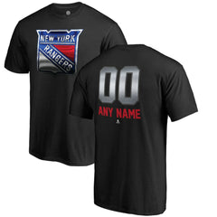New York Rangers Personalized Midnight Mascot T-Shirt - Black - NHL