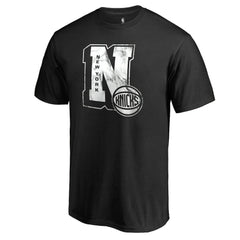 New York Knicks Letterman T-Shirt Black - NBA