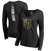 William Karlsson Vegas Golden Knights Women's Backer V-Neck Long Sleeve T-Shirt - Black - NHL