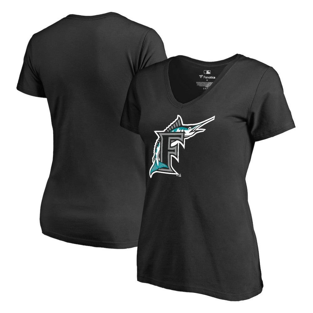 Florida Marlins Women's Cooperstown Collection Vintage Forbes V-Neck T-Shirt - MLB