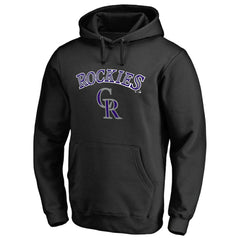 Colorado Rockies Team Lockup Fitted Pullover Hoodie - MLB