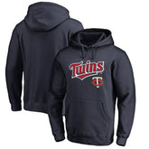 Minnesota Twins Team Lockup Fitted Pullover Hoodie - MLB