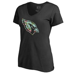 Arizona Cardinals Women's Lovely V-Neck T-Shirt Black | NFL