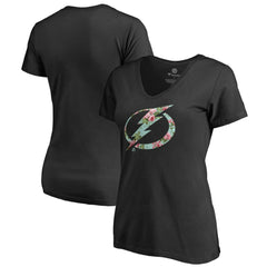 Tampa Bay Lightning Women's Lovely V-Neck T-Shirt - Black - NHL