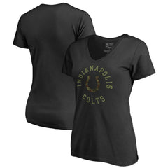 Indianapolis Colts Women's Camo Collection Liberty V-Neck T-Shirt Black | NFL
